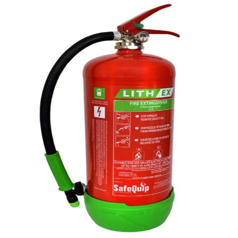 Lith-ex extinguisher (water based) 6 litres, 13A