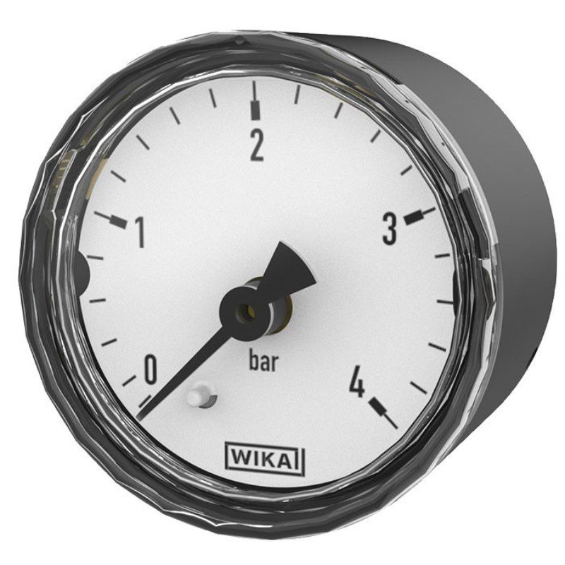 Bourdon tube pressure gauge, miniature design