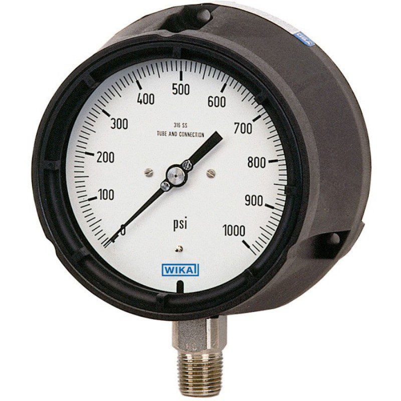 Bourdon tube pressure gauge, stainless steel